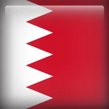 3D Square Country  Flag Button Vector Stock Illustration