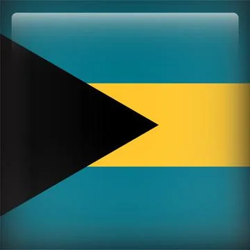 3D Square Country  Flag Button Vector Stock Illustration