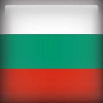 3D Square Country  Flag Button Vector Stock Illustration