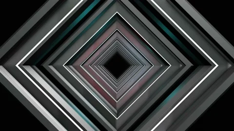 3D Square Tunnel 04 스톡 동영상 170324159