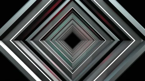 3D Square Tunnel 05 Stock Footage 170324163