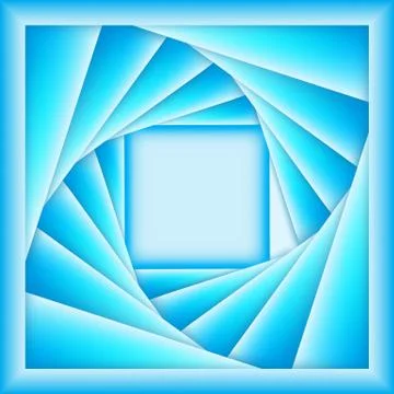 3d squares and shadows in blue Stock Illustration