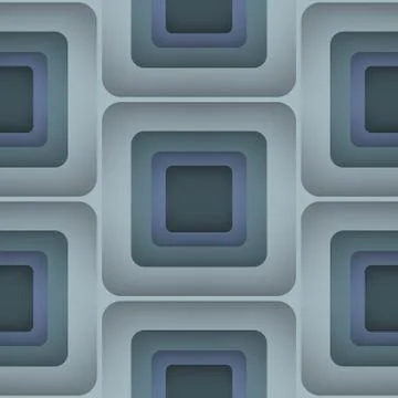 3D Squares, Vector Seamless Pattern Stock-Illustration