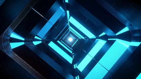 3D SquareTunnel Loop Stock Footage 282370539