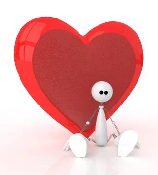 3d st. valentine's day Illustrazione stock