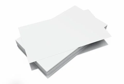 3d Stack of blank business cards on white background Illustrazione stock