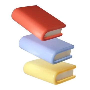 3D Stack of Book back to school, university or college graduate Icon. Render 스톡 일러스트