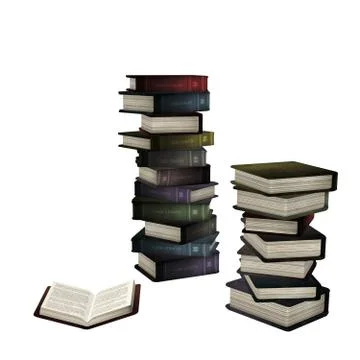 3d Stack of books 스톡 일러스트