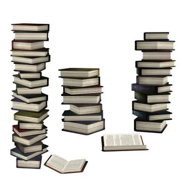 3d Stack of books 스톡 일러스트