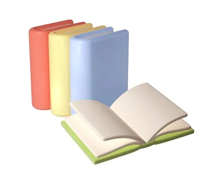 3D Stack of Books, university or school college graduate Icon. Render Education イラスト素材