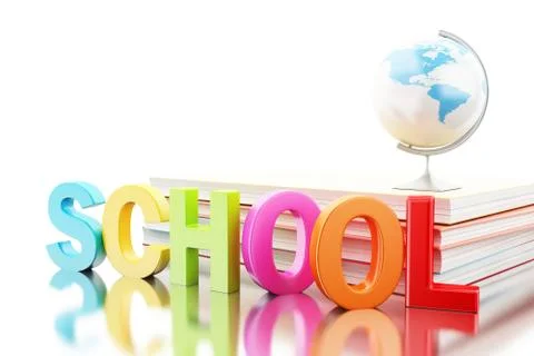 3d Stack of colorful books Illustrazione stock