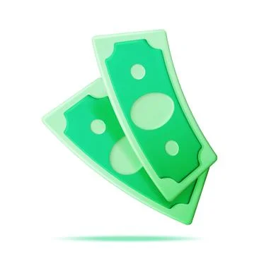 3D Stack of Dollar Banknote Icon Stock Illustration