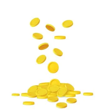 3D Stack of Gold Coins Icon Stock Illustration