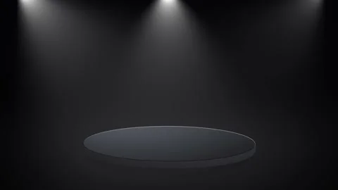 3d stage for product presentation  spotlight. Stage podium award ceremony. Stock Footage 230072525