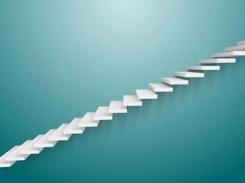 3d staircase vector wall ladder. Abstract wall stair interior design steps Stock Illustration