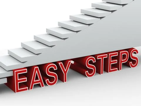 3d stairs easy steps Stock Illustration