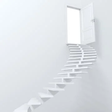 3d stairs going up! Illustrazione stock