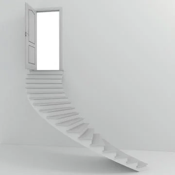 3d stairs going up Stock Illustration