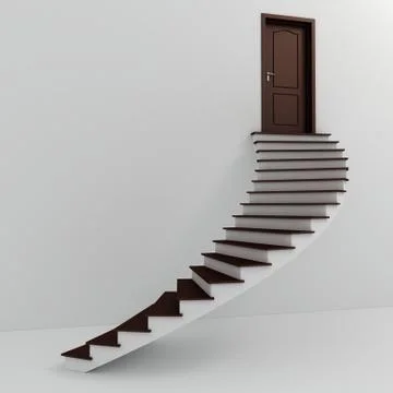 3d stairs going up Stock Illustration