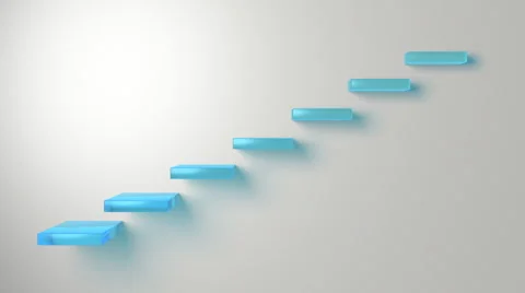 3d Stairs moving to the beat of the steps Stock Footage 64048289