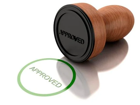 3D stamp approved Stock Illustration