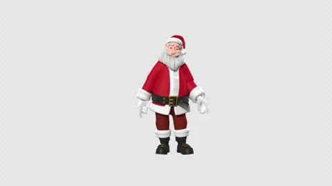 3D Standing Loop Of Santa Claus Dialogue Talking Conversation Stock Footage 294803434