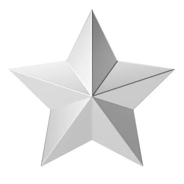 3D star. 3D Christmas element. 3D illustration. Stock Illustration