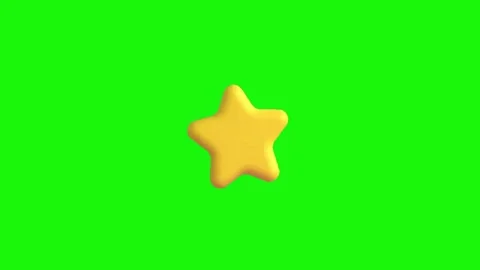 3d star animation on green screen Видео 335257511