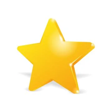 3D star icon - isolated vector symbol Stock Illustration
