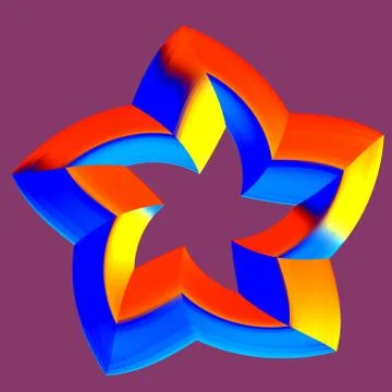 3D star Stock Illustration