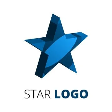 3d star logo template Stock Illustration
