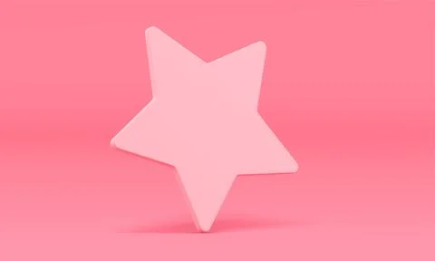 3d star pink elegant stand decorative wall backdrop mock up for cosmetic prod Stock Illustration