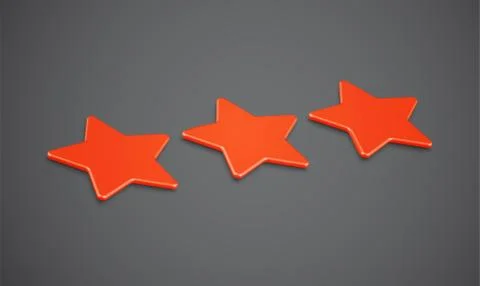 3D star rating or background, vector illustartion Stock Illustration