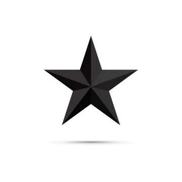3d star shape icon Stock Illustration
