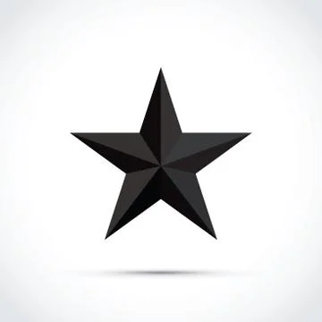 3d star shape icon Stock Illustration