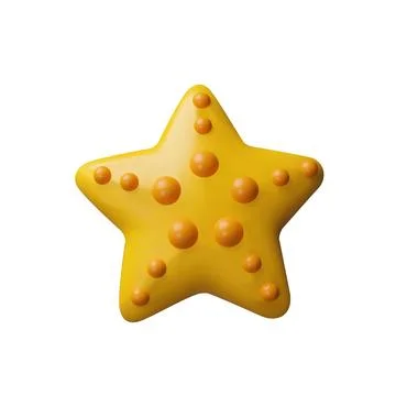 3d starfish vector illustration. Stock Illustration