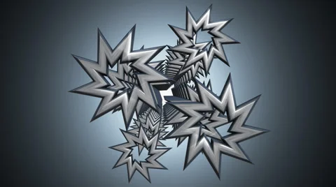 3D stars clockwise rotating Video stock 44636471