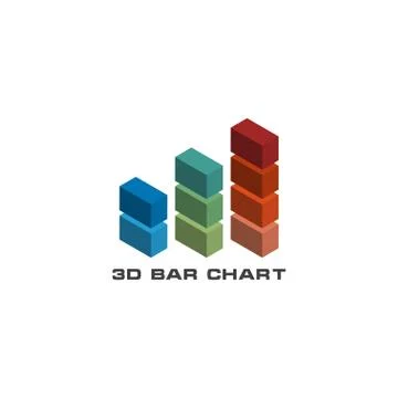 3d statistic chart graphic template Stock Illustration