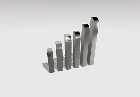 3d Statistics Bars Stock Illustration