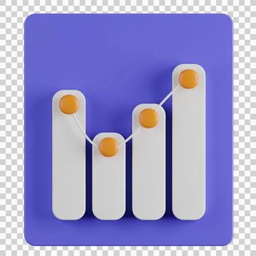 3d Statistics Icon Stock Illustration