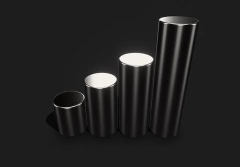 3d stats bars Stock Photos