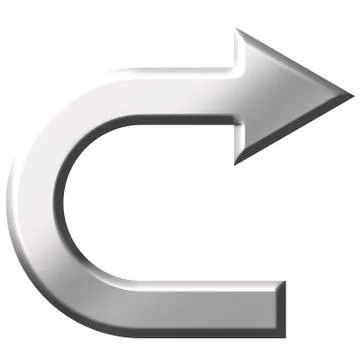 3D Steel Arrow Stock Illustration