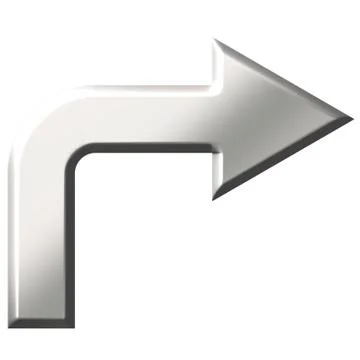 3D Steel Arrow Stock Illustration