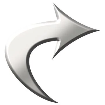 3D Steel Arrow Stock Illustration
