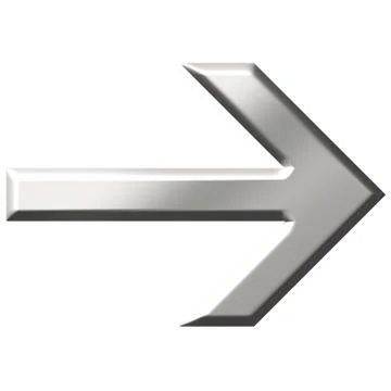 3D Steel Arrow Stock Illustration