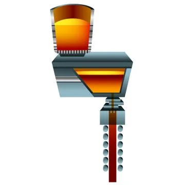 3d steel casting Stock Illustration