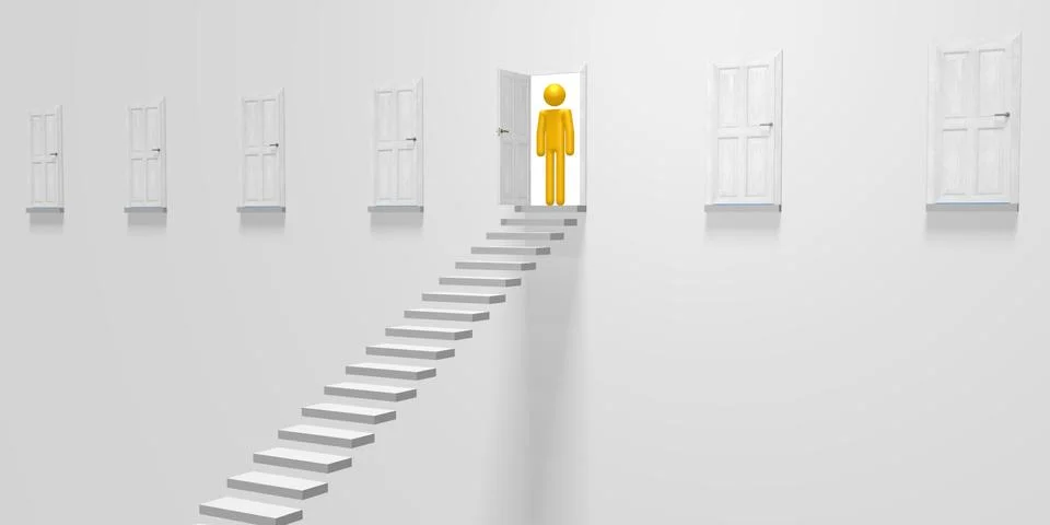 3D steps concept Stock Illustration