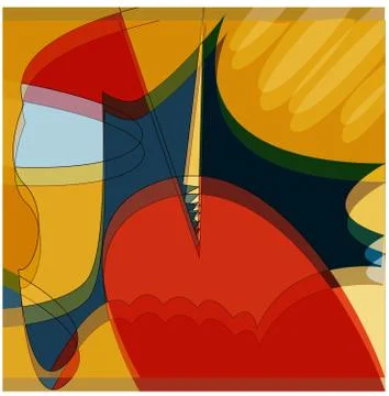 3D Stereo Effect. Colorful abstract background Stock Illustration