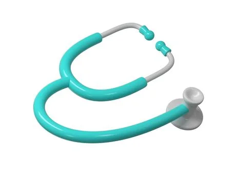 3d stethoscope icon. Render Illustration medical tool. Symbol concept of Stock Illustration