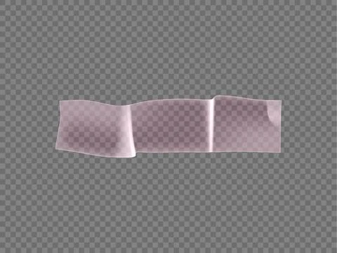3d sticker for recording in the format of a thin rectangle on a transparent Stock Illustration
